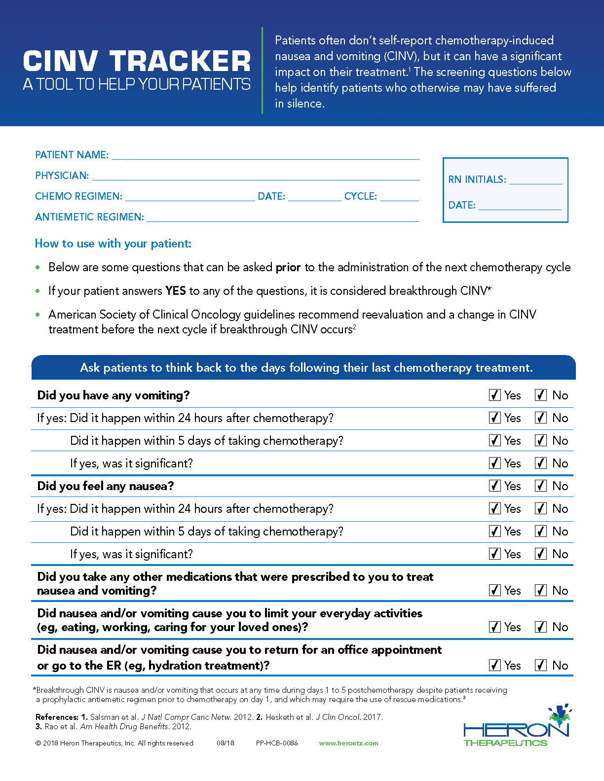 Tap to view and download the nurse CINV tracker